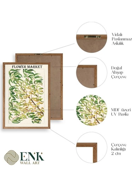 Grancica Breskve Ahşap Çerçeveli Tablo fırsatları