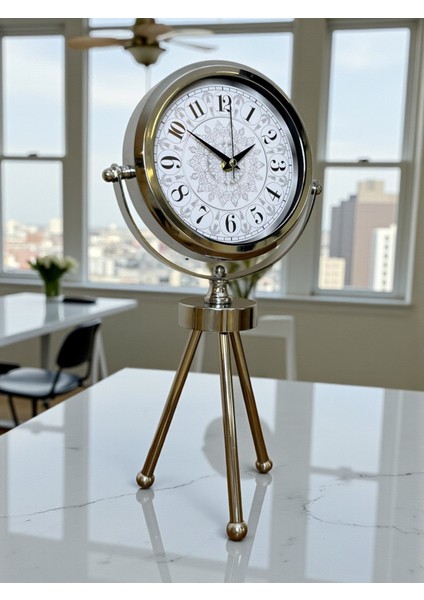 Zentime Krom Şık Üç Ayaklı Masa Saati modelleri