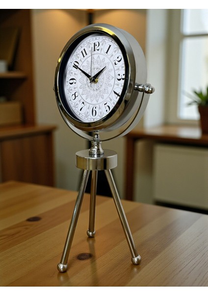 Zentime Krom Şık Üç Ayaklı Masa Saati fırsatları