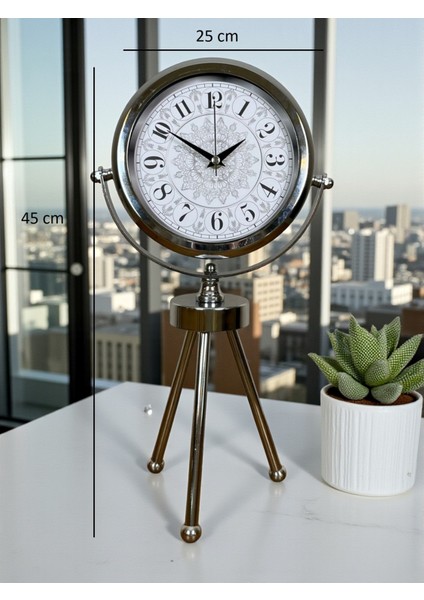 Zentime Krom Şık Üç Ayaklı Masa Saati indirimleri