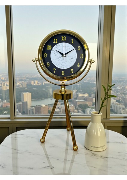 Zentime Gold Lüks Üç Ayaklı Masa Saati
