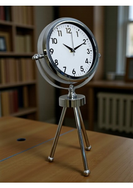 Zentime Krom Şık Üç Ayaklı Masa Saati modelleri