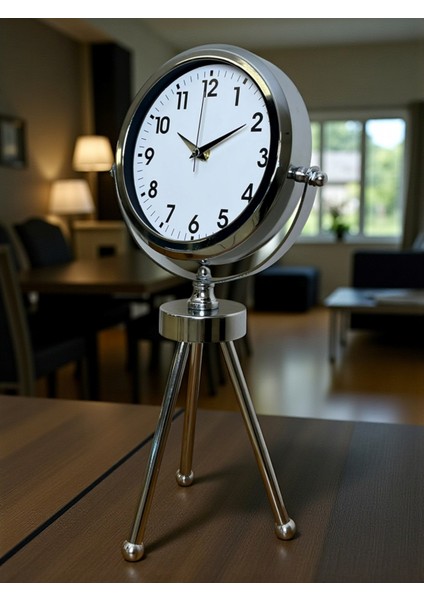Zentime Krom Şık Üç Ayaklı Masa Saati fırsatları