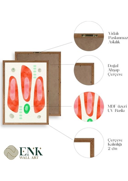 Düşündüren Şekiller Üçlü Ahşap Çerçeveli Tablo fırsatları