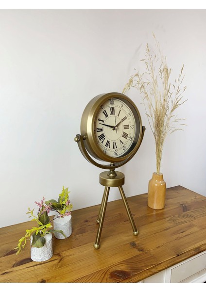 Zentime Eskitme Vintage Üç Ayaklı Masa Saati fırsatları