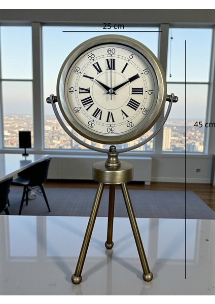 Zentime Eskitme Vintage Üç Ayaklı Masa Saati indirimleri