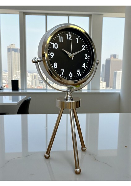 Zentime Krom Şık Üç Ayaklı Masa Saati modelleri
