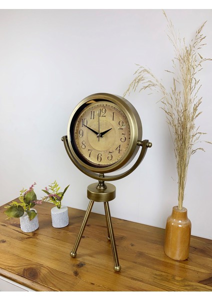 Zentime Eskitme Vintage Üç Ayaklı Masa Saati modelleri