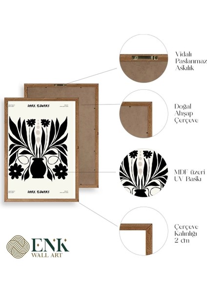 Çiçek Ahşap Çerçeveli Tablo fırsatları