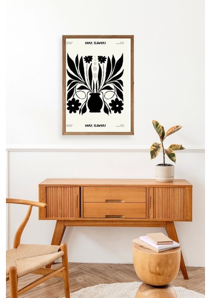 Çiçek Ahşap Çerçeveli Tablo modelleri