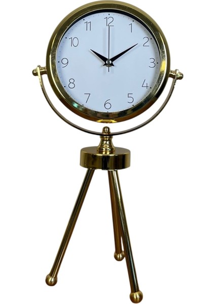 Zentime Gold Lüks Üç Ayaklı Masa Saati