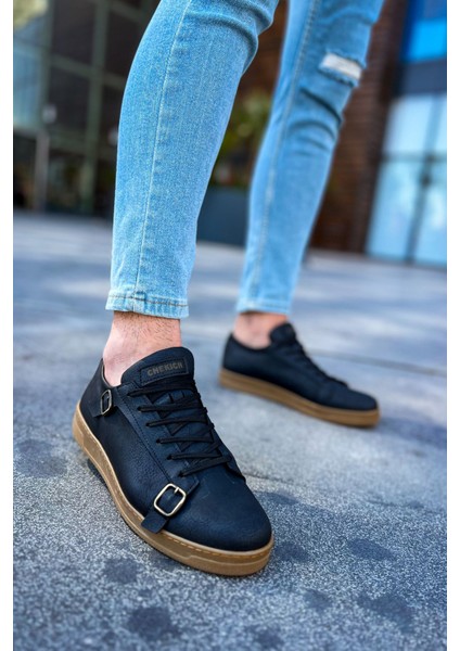CH191 - Ckt Side Buckle Erkek Ayakkabı Sıyah modelleri