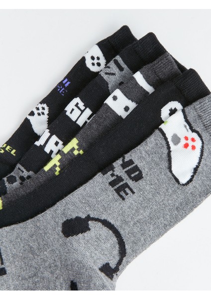 Yeni Sezon Desenli Erkek Çocuk Soket Çorap 5'li fırsatları