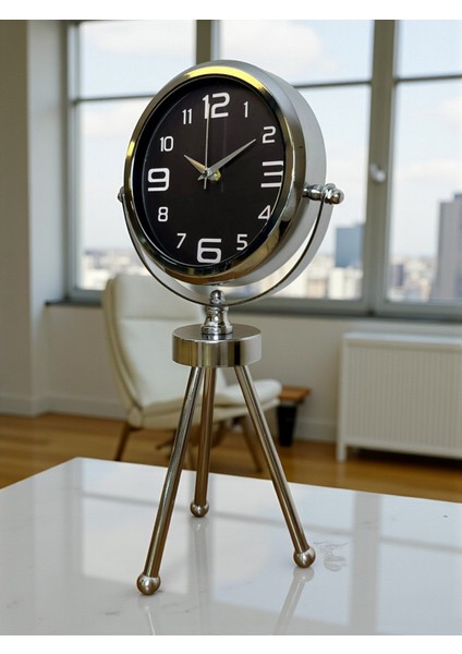 Zentime Krom Şık Üç Ayaklı Masa Saati modelleri
