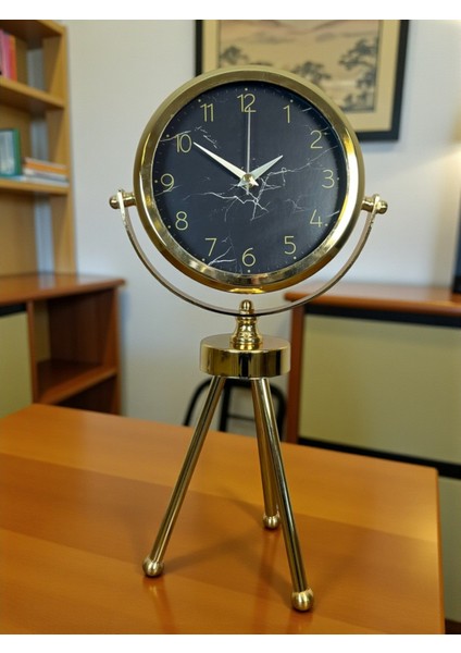 Zentime Gold Lüks Üç Ayaklı Masa Saati