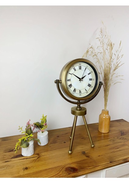 Zentime Eskitme Vintage Üç Ayaklı Masa Saati modelleri