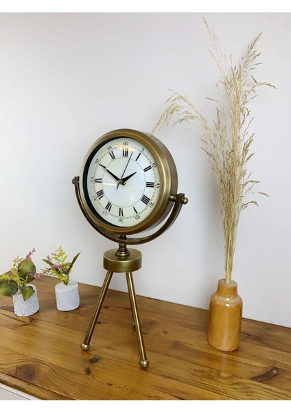 Zentime Eskitme Vintage Üç Ayaklı Masa Saati fırsatları