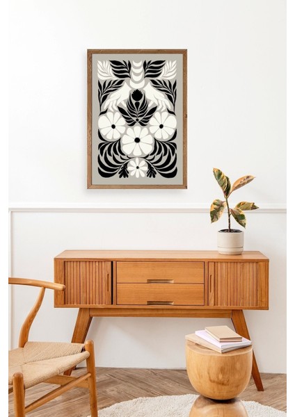 Çiçek Ahşap Çerçeveli Tablo modelleri