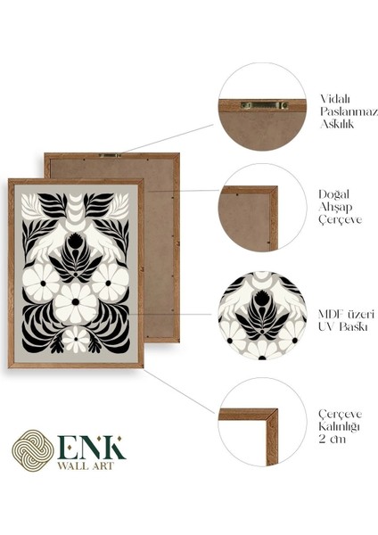 Çiçek Ahşap Çerçeveli Tablo fırsatları