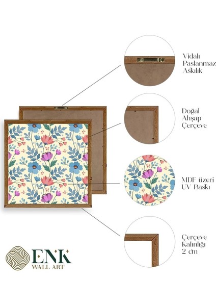 Çiçek Ahşap Çerçeveli Tablo fırsatları