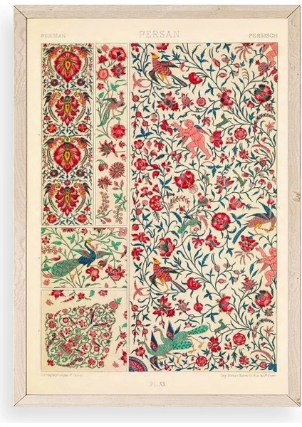 Desen Ahşap Çerçeveli Tablo