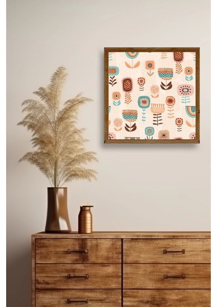 Çiçekler Ahşap Çerçeveli Tablo modelleri