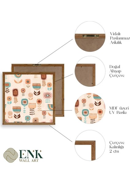 Çiçekler Ahşap Çerçeveli Tablo indirimleri