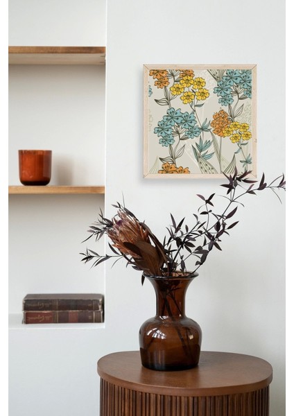 Çiçek Ahşap Çerçeveli Tablo modelleri