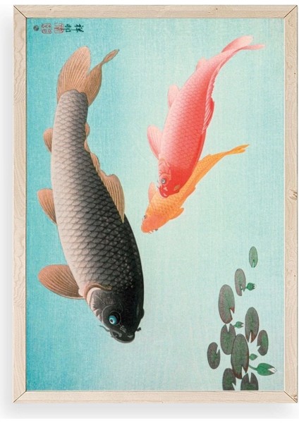 Ohara Koson Ahşap Çerçeveli Tablo