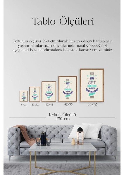 Motto Ahşap Çerçeveli Tablo indirimleri