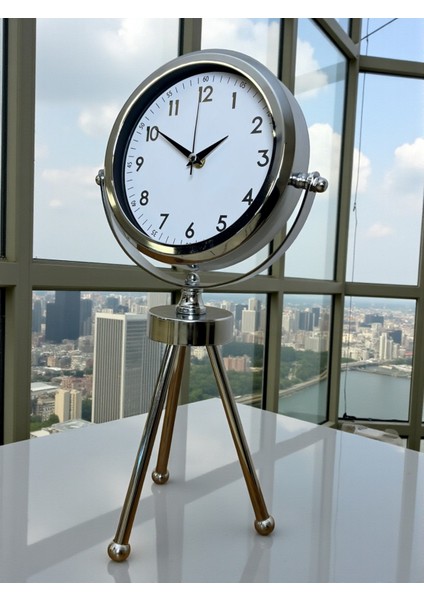 Zentime Krom Şık Üç Ayaklı Masa Saati fırsatları