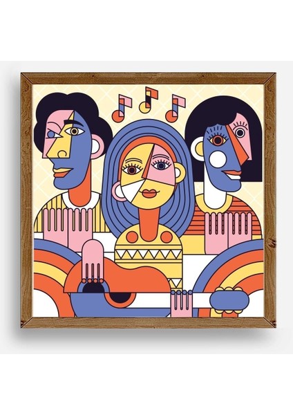 Modern Ahşap Çerçeveli Tablo