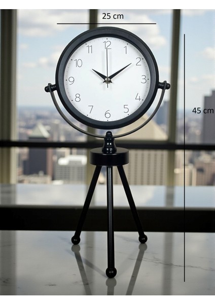 Zentime Siyah Zarif Üç Ayaklı Masa Saati indirimleri