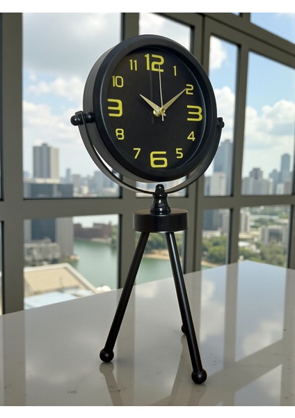 Zentime Siyah Zarif Üç Ayaklı Masa Saati modelleri