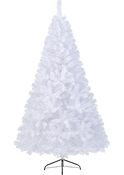 150 cm Kutulu Metal Ayak Dal Yılbaşı Ağacı Gür Dallı Noel Yılbaşı Çam Ağacı Beyaz