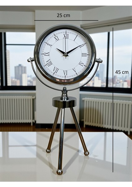 Zentime Krom Şık Üç Ayaklı Masa Saati indirimleri