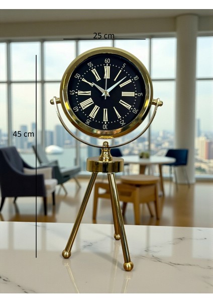 Zentime Gold Lüks Üç Ayaklı Masa Saati indirimleri