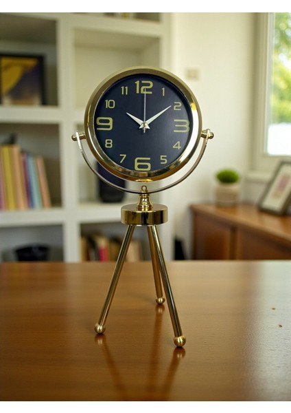 Zentime Gold Lüks Üç Ayaklı Masa Saati