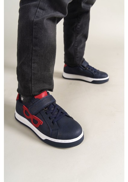 1011 - Glasses-X Çocuk Ayakkabı Lacivert Kırmızı Beyaz fiyatları