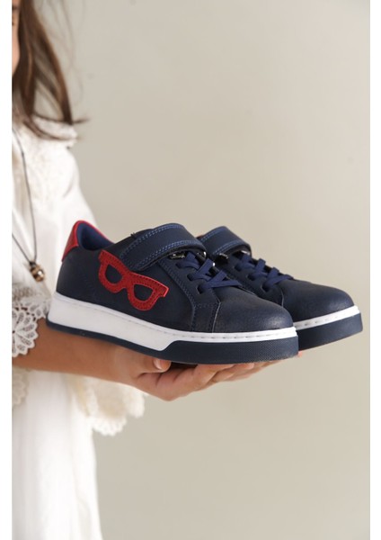 1011 - Glasses-X Çocuk Ayakkabı Lacivert Kırmızı Beyaz fırsatları