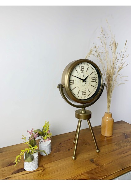 Zentime Eskitme Vintage Üç Ayaklı Masa Saati fırsatları