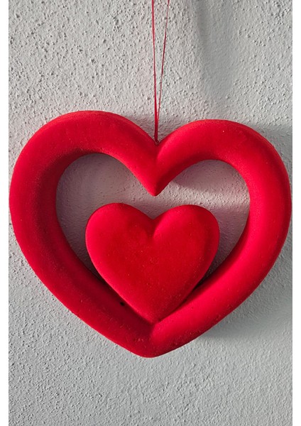 Strafor Kalp Figürlü Dekoratif Süs 25 cm