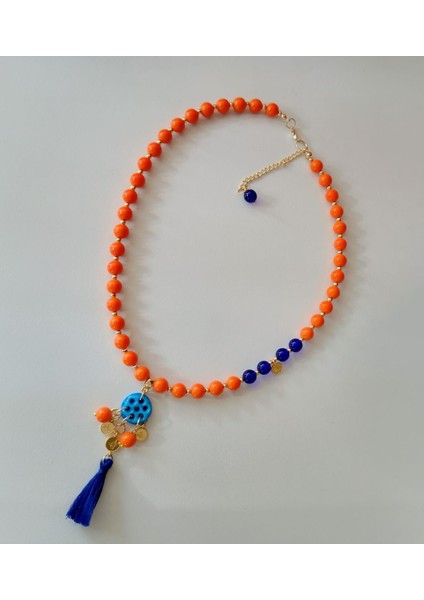 Mardin Gölgesi Cam Boncuk Süryani Nazar Taşı Tasarım Kolye Farklı Renkler modelleri