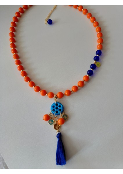 Mardin Gölgesi Cam Boncuk Süryani Nazar Taşı Tasarım Kolye Farklı Renkler fırsatları