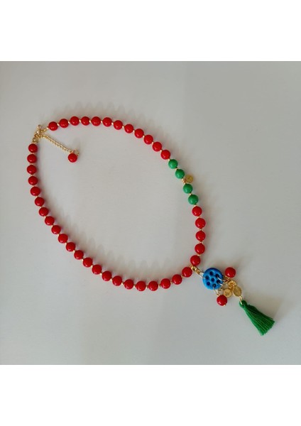 Mardin Gölgesi Cam Boncuk Süryani Nazar Taşı Tasarım Kolye Farklı Renkler modelleri