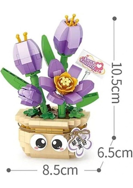 LZ-8842 Saksılı Lale Çiçeği 380 Parça Block fiyatları