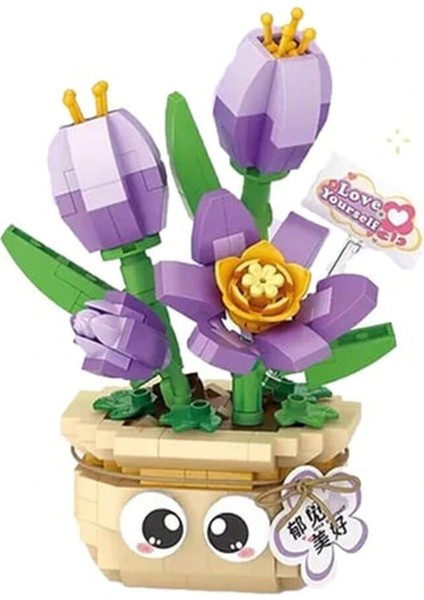 LZ-8842 Saksılı Lale Çiçeği 380 Parça Block fırsatları