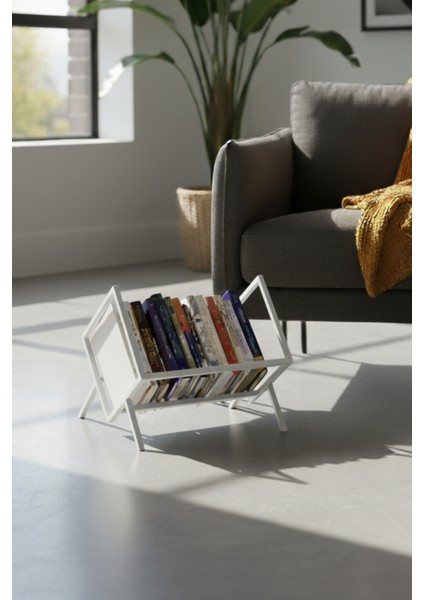 Kitaplık Dergilik Sehpa Üstü Masaüstü Düzenleyici Raf 50 cm