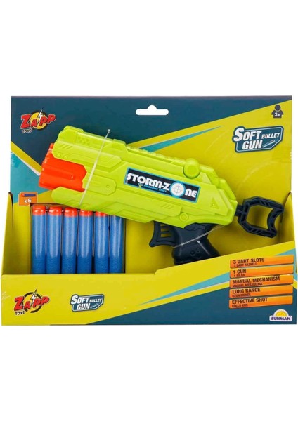 2712 Zapp 6 Mermili Sünger Dart Atan Silah -Sunman