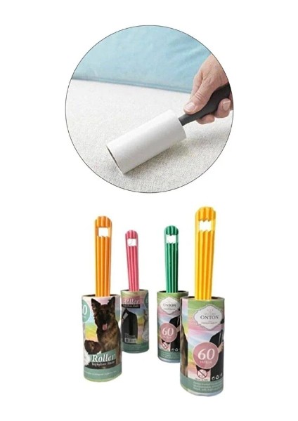 Evcil Hayvan Tüy Toplama Seti - 60 Yaprak Rulo ve Manyetik Tüy Toplama Aparatı fırsatları